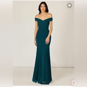 Azazie “Lecia” bridesmaid dress in Pine